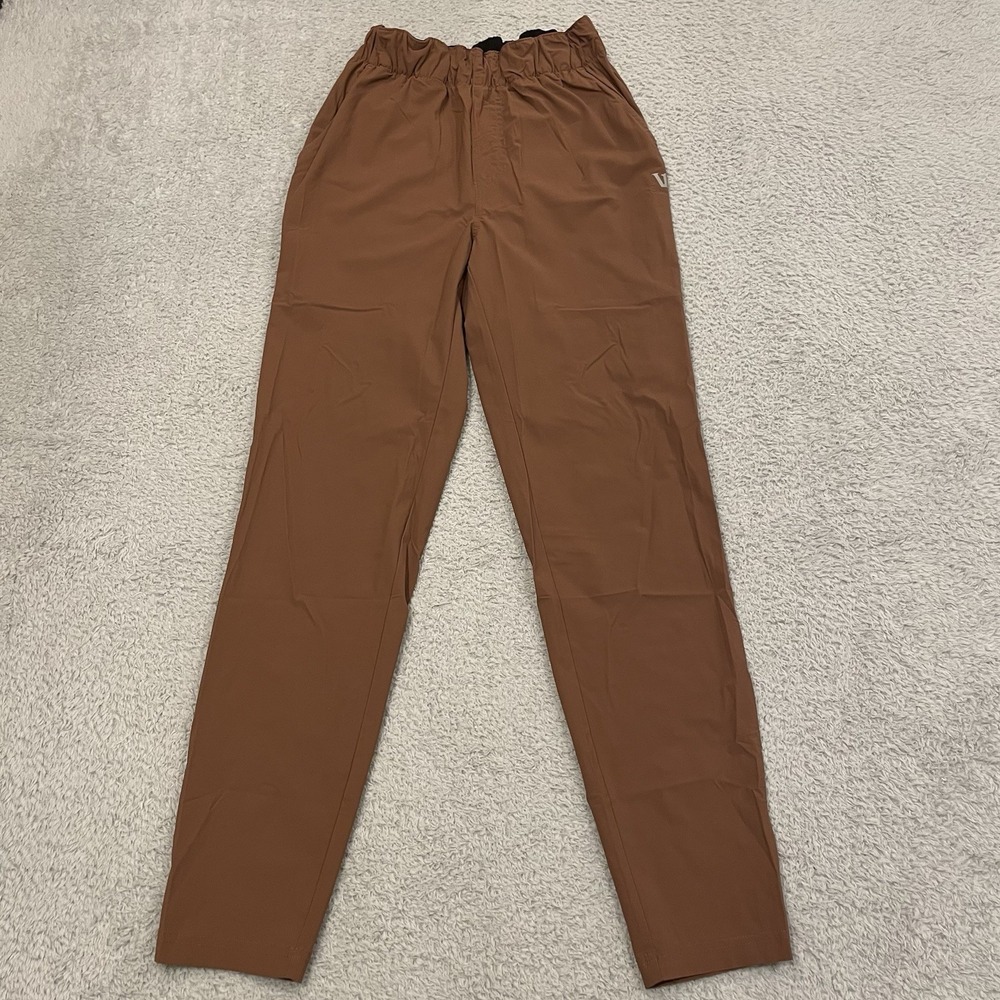 Vuori Fleet Jogger‎ Pants Mens Small 29" Inseam Brown Zip Pocket Drawstring V429